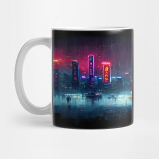 Fluxion - Cyberpunk Cityscape Skyline Mug